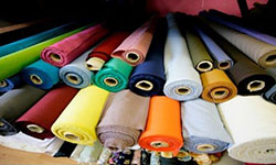 rolls of fabric